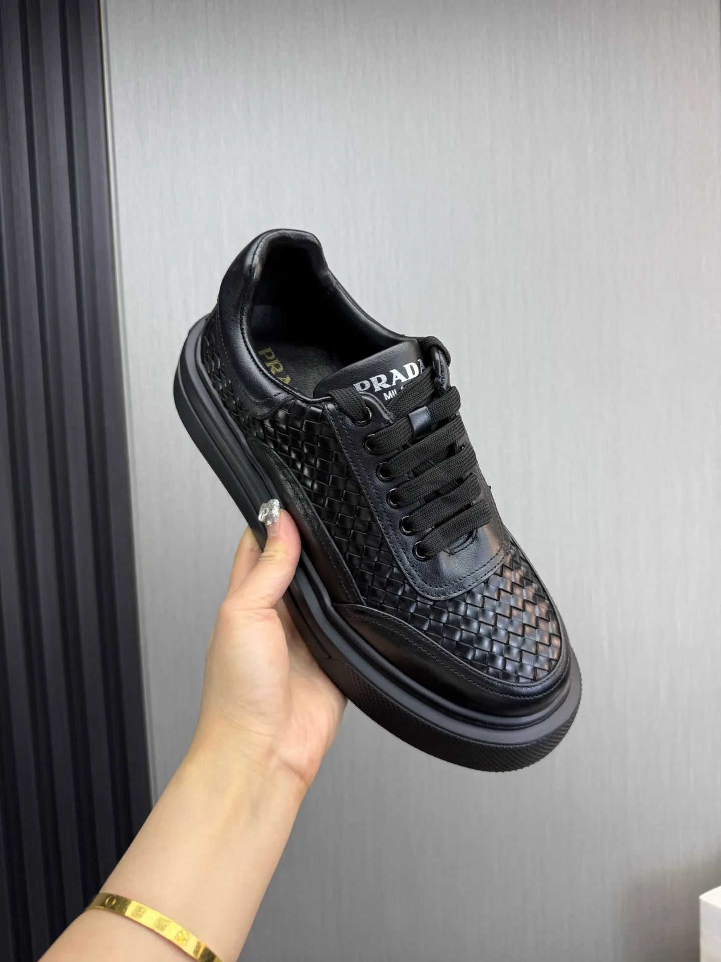 Men's shoes 💰440💰 PRADA【Prada】Men's new casual shoes ⬆️Imported cowhide + genuine leather lining. Anti-slip outsole, 38-44 (customized at 45)